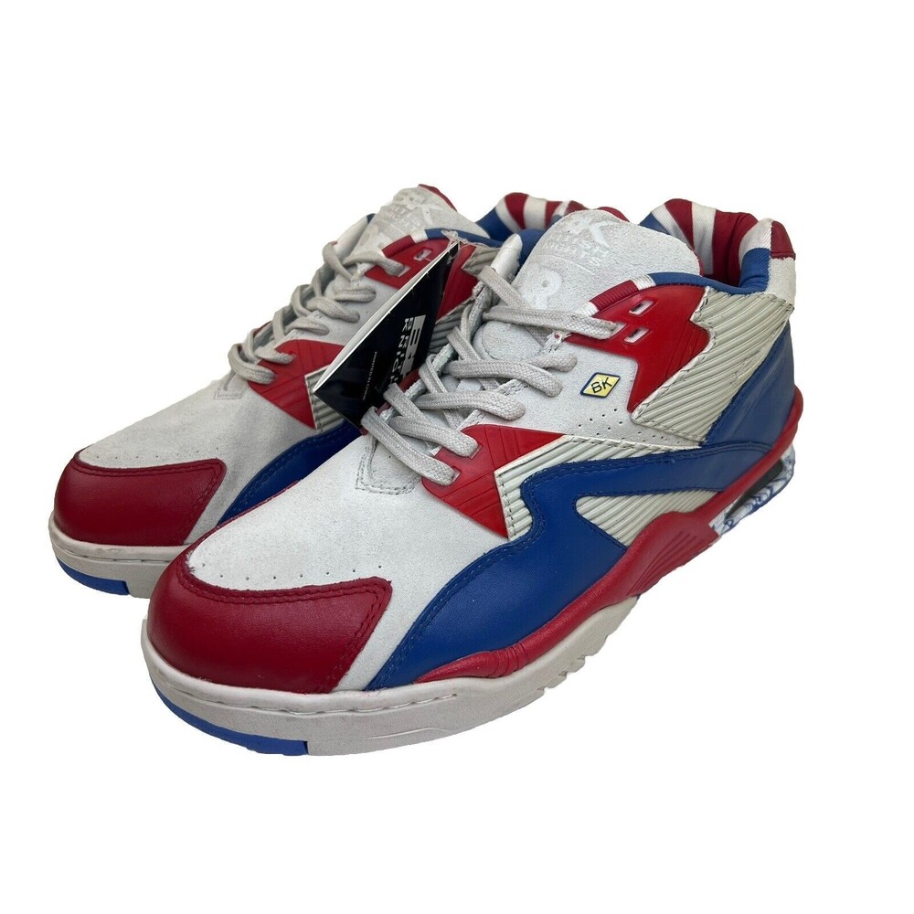 British Knights Red White & Blue Dymacel BMUNIML‎ 1034 Chukka Sneakers SZ 10.5